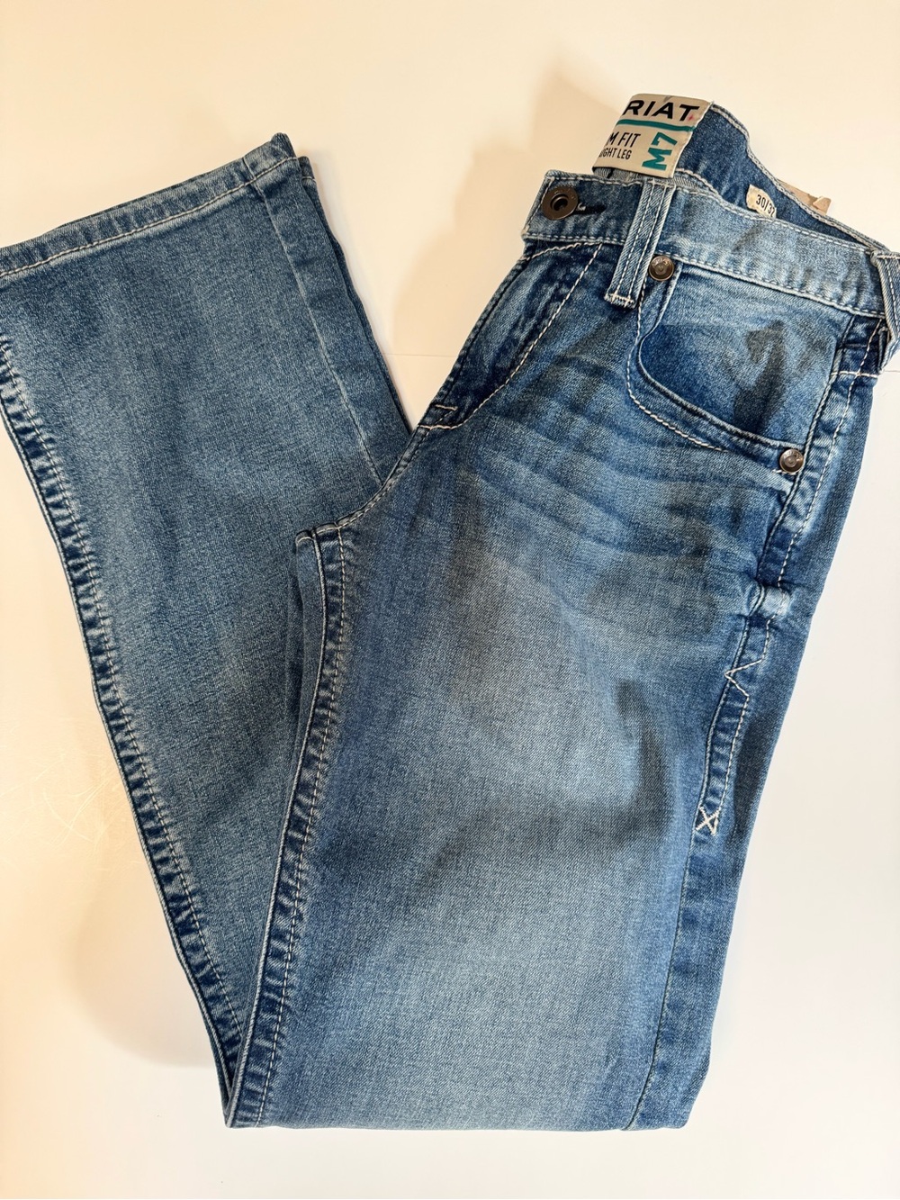 NWT! Ariat M7 Mens Slim Fit  Straight Leg Jeans 30x32 Work Stretch Western Denim